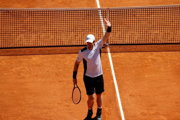 14.04.2016. Monte Carlo, Monaco. Rolex Monte Carlo Masters: Andy Murray wins at the Monte Carlo Masters third-round match with Benoit Paire in three sets 2-6, 7-5, 7-5 xMichaelxCullenx  ActionPlus11727838
