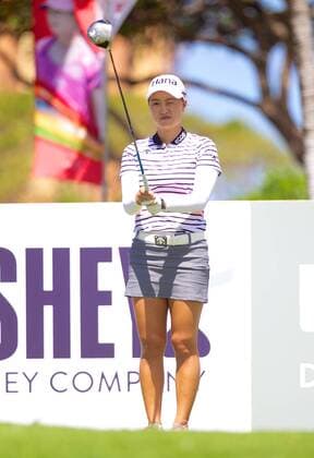 April 13, 2016 - Minjee Lee lines up her drive on the 1st hole during the first round of the Lotte Championship presented by Hershey at Ko Olina Golf Club in Kapolei, HI LPGA Golf Damen Golf 2016: Lotte Championship APR 13 - ZUMAc04_
