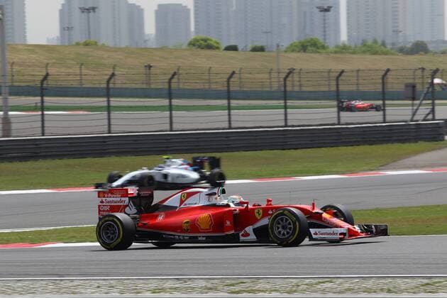 Chinese Grand Prix, Shanghai 14 - 17 April 2016 15.04.2016 - Free Practice 1, Sebastian Vettel (GER) Scuderia Ferrari SF16-H and Valtteri Bottas (FIN) Williams FW38 