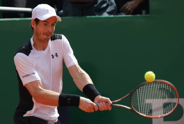15.04.2016: Rolex Monte Carlo Masters Tennis: Andy Murray defeats Milos Raonic 6-2, 6-0 in just 66 minutes in the last 8 of the at the Monte-Carlo Country Club. 15.04.2016: Rolex Monte Carlo Masters Tennis 