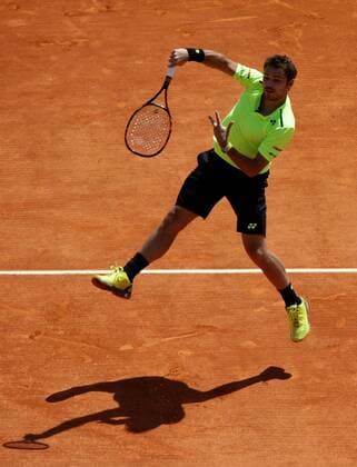 15.04.2016: Rolex Monte Carlo Masters Tennis: Stan Wawrinka in action against Rafael Nadal in the last 8 at the Monte-Carlo Country Club. 15.04.2016: Rolex Monte Carlo Masters Tennis 