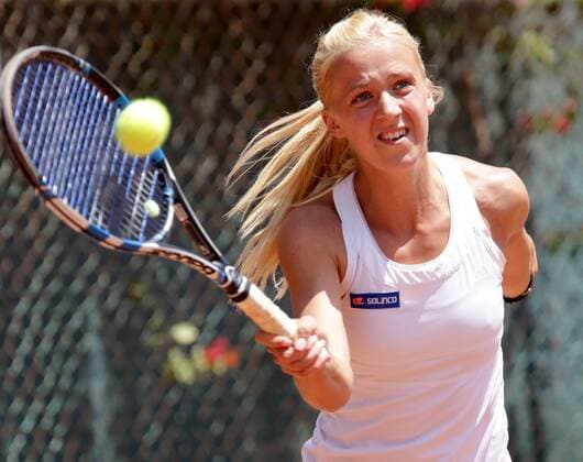 TENNIS - ITF, Fed Cup CAIRO,EGYPT,15.APR.16 - TENNIS - ITF, Fed Cup, Europe Africa Zone II, Group 1. Image shows Ema Burgic Bucko (BIH). GEPAxpictures xWalterxLuger