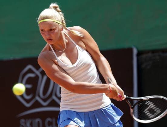 TENNIS - ITF, Fed Cup CAIRO,EGYPT,15.APR.16 - TENNIS - ITF, Fed Cup, Europe Africa Zone II, Group 1. Image shows Dea Herdzelas (BIH). GEPAxpictures xWalterxLuger