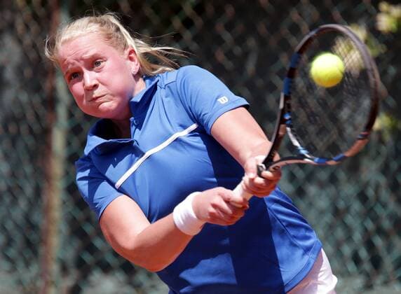 TENNIS - ITF, Fed Cup CAIRO,EGYPT,15.APR.16 - TENNIS - ITF, Fed Cup, Europe Africa Zone II, Group 1. Image shows Ella Leivo (FIN). GEPAxpictures xWalterxLuger
