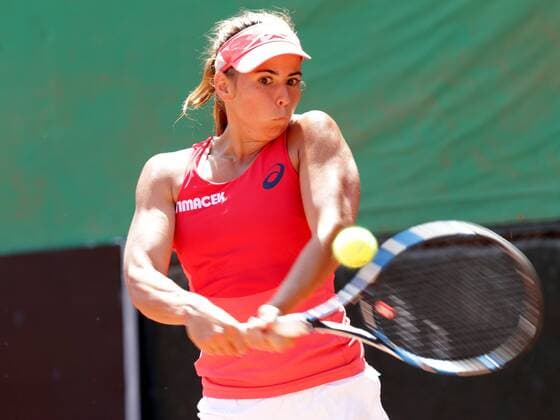 TENNIS - ITF, Fed Cup CAIRO,EGYPT,15.APR.16 - TENNIS - ITF, Fed Cup, Europe Africa Zone II, Group 1. Image shows Julia Grabher (AUT). GEPAxpictures xWalterxLuger