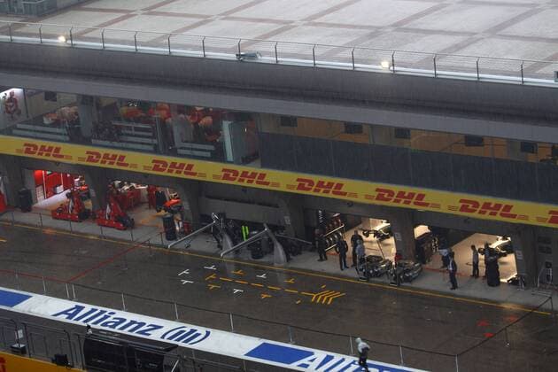 Chinese Grand Prix, Shanghai 14 - 17 April 2016 16.04.2016 - Torrential rain storm in the circuit. 