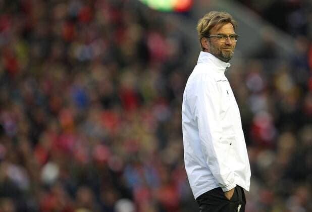 14.04.2016, Fussball UEFA Europa League 2015 2016, Viertelfinale, Rückspiel, FC Liverpool - Borussia Dortmund, im Anfield Stadium Liverpool. Trainer Jürgen Klopp (FC Liverpool) 
