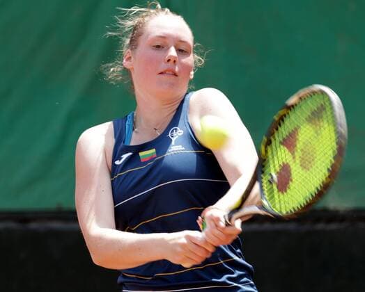 TENNIS - ITF, Fed Cup CAIRO,EGYPT,16.APR.16 - TENNIS - ITF, Fed Cup, Europe Africa Zone II, Group 1. Image shows Paulina Bakaite (LTU). GEPAxpictures xWalterxLuger