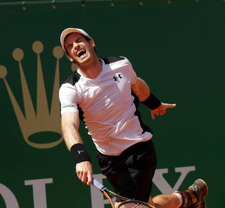 16.04.2016. Monte Carlo, Monaco. Rolex Monte Carlo Masters Tennis. Andy Murray in action against Rafael Nadal as he loses in 3 sets in the Monte Carlo Masters semi-finale at the Monte-Carlo Country Club. xMICHAELxCULLENxINFO@IRISHIMAGES.x  ActionPlus11728547