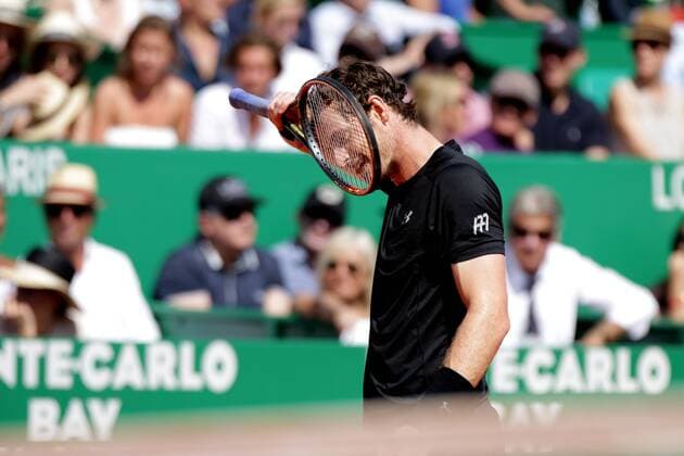 16.04.2016. Monte Carlo, Monaco. Rolex Monte Carlo Masters Tennis. Andy Murray in action against Rafael Nadal as he loses in 3 sets in the Monte Carlo Masters semi-finale at the Monte-Carlo Country Club. xMICHAELxCULLENxINFO@IRISHIMAGES.x  ActionPlus11728550