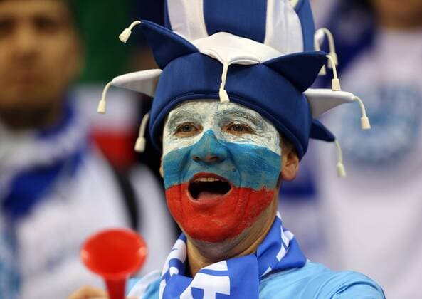 Volleyball, Champions League, Final 4 in Krakau KRAKOW , TAURON ARENA 16.04.2016 FANS 16.04.2016 VOLLEYBALL MEN S CEV DENIZBANK CHAMPIONS LEAGUE FINAL FOUR SEMI-FINAL ASSECO RESOVIA RZESZOW - ZENIT KAZAN SEASON 2015 2016  160416MIN007