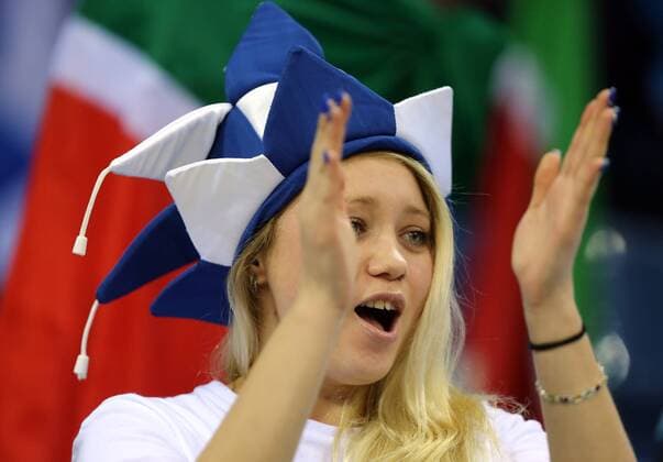 Volleyball, Champions League, Final 4 in Krakau KRAKOW , TAURON ARENA 16.04.2016 FANS 16.04.2016 VOLLEYBALL MEN S CEV DENIZBANK CHAMPIONS LEAGUE FINAL FOUR SEMI-FINAL ASSECO RESOVIA RZESZOW - ZENIT KAZAN SEASON 2015 2016  160416MIN008