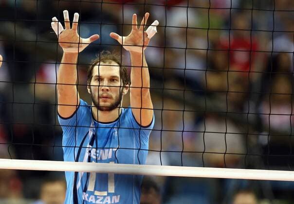 Volleyball, Champions League, Final 4 in Krakau KRAKOW , TAURON ARENA 16.04.2016 ANDREY ASHCHEV ( ZENIT ) 16.04.2016 VOLLEYBALL MEN S CEV DENIZBANK CHAMPIONS LEAGUE FINAL FOUR SEMI-FINAL ASSECO RESOVIA RZESZOW - ZENIT KAZAN SEASON 2015 2016 MICHAL NOWAK NEWSPIX.PL --- Newspix.pl  160416MIN034