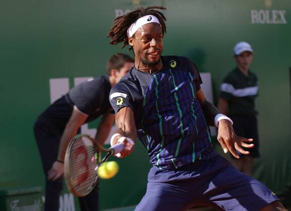 16.04.2016: Rolex Monte Carlo Masters Tennis: Gael Monfils defeats Jo-Wilfried Tsong at the Monte-Carlo Country Club. 16.04.2016: Rolex Monte Carlo Masters Tennis 