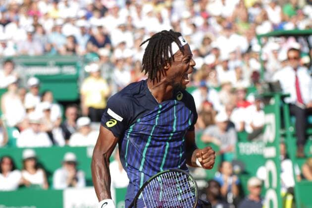 16.04.2016: Rolex Monte Carlo Masters Tennis: Gael Monfils defeats Jo-Wilfried Tsong at the Monte-Carlo Country Club. 16.04.2016: Rolex Monte Carlo Masters Tennis 