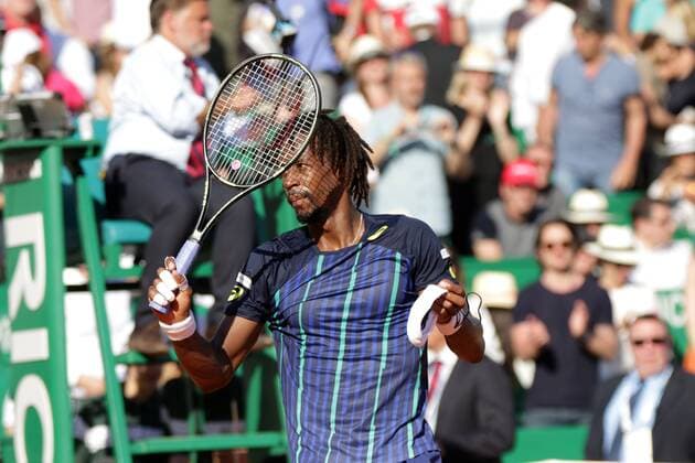 16.04.2016: Rolex Monte Carlo Masters Tennis: Gael Monfils defeats Jo-Wilfried Tsong at the Monte-Carlo Country Club. 16.04.2016: Rolex Monte Carlo Masters Tennis 