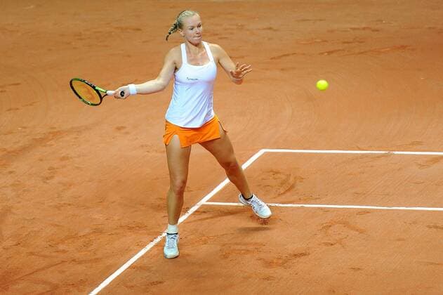 Kiki Bertens (NLD) TENNIS : Fed Cup - FRA vs Niederlande - 16 04 16 TennisMagazine Panoramic 
