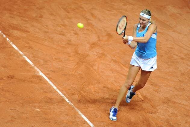 Kristina Mladenovic (FRA) TENNIS : Fed Cup - FRA vs Niederlande - 16 04 16 TennisMagazine Panoramic 