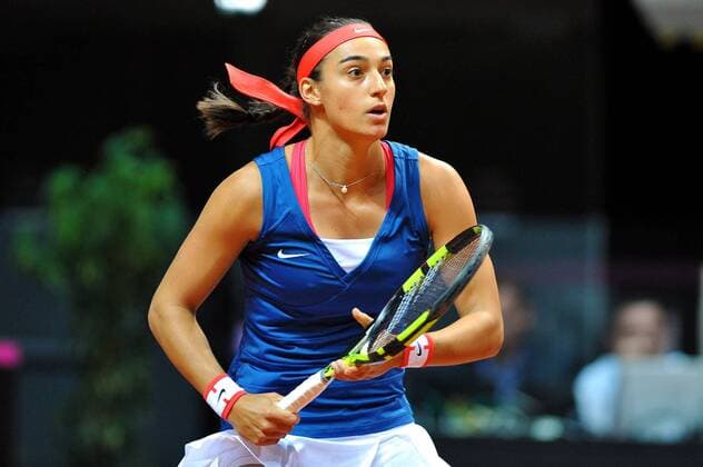 Caroline Garcia (FRA) TENNIS : Fed Cup - FRA vs Niederlande - 16 04 16 TennisMagazine Panoramic 