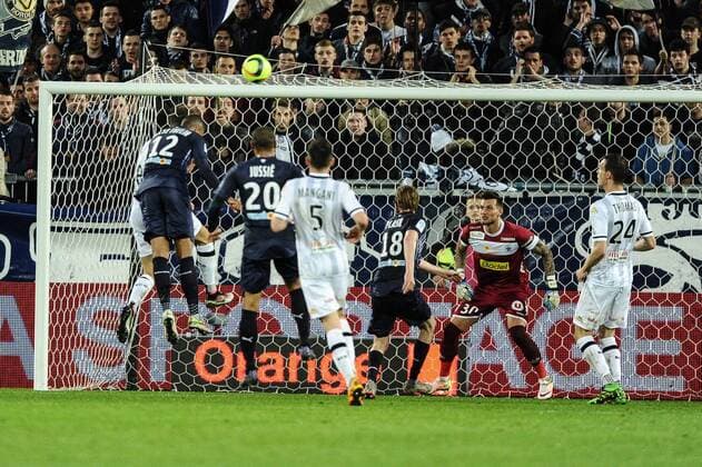 Isaac Thelin (gir) FOOTBALL : Girondins Bordeaux vs SCO Angers - Football Ligue Une - 16 04 2016 ThierryBreton Panoramic 