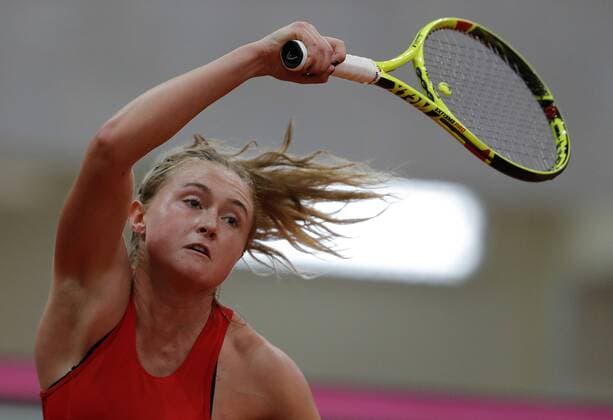 Fed Cup Moscow. RUS-BLR. Match 1 Alexandra Sasnovich(BLR)