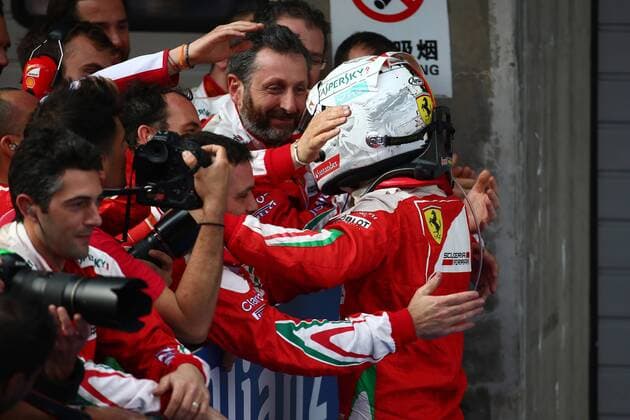 Chinese Grand Prix, Shanghai 14 - 17 April 2016 17.04.2016 - Race, 2nd position Sebastian Vettel (GER) Scuderia Ferrari SF16-H 