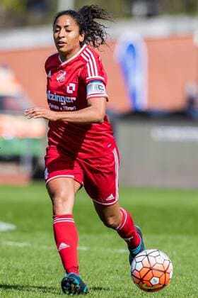 Cecilie Sandvej (SC Sand, 3) Freisteller, Einzelbild, Aktion, Action, Fussball, Allianz Frauen-Bundesliga, SV Werder Bremen - SC Sand, xdgx