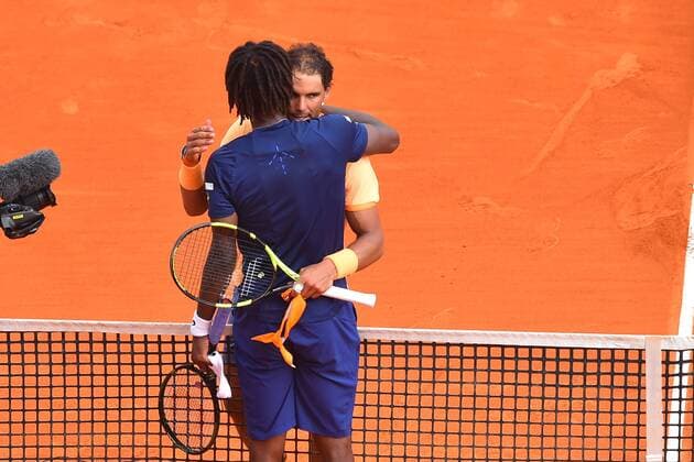 Rafael Nadal (Esp) defeats Gael Monfils (fra) TENNIS : Monte Carlo Rolex Masters 2016 - 17 04 2016 TennisMagazine Panoramic 