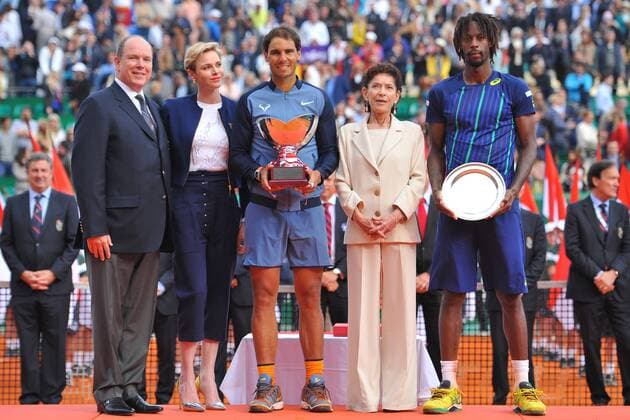 Rafael Nadal (Esp) defeats Gael Monfils (fra) TENNIS : Monte Carlo Rolex Masters 2016 - 17 04 2016 TennisMagazine Panoramic 