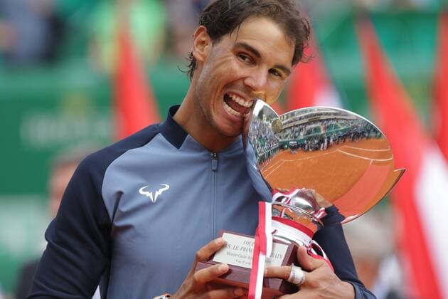 17.04.2016: Rolex Monte Carlo Masters Tennis: Rafael Nadal beat Gael Monfils 7-5 5-7 6-0 to claim a ninth Monte Carlo Masters title at the Monte-Carlo Country Club. 17.04.2016: Rolex Monte Carlo Masters Tennis 