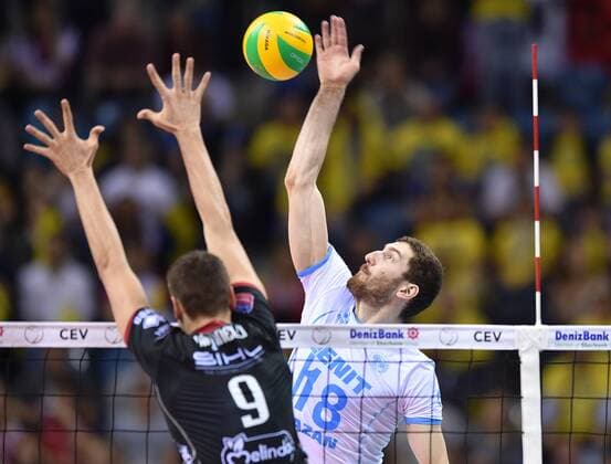 Volleyball, Champions League, Final 4, Zenit Kazan - Trentino Diatec 2016.04.17 -- Maxim MIKHAILOV Maksim Michajlow Krakow Men volleyball 2016 CEV DenizBank Volleyball Champions League Final Four Zenit Kazan - Trentino Diatec Maxim MIKHAILOV Maksim Michajlow  20160417LUK152