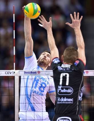 Volleyball, Champions League, Final 4, Zenit Kazan - Trentino Diatec 2016.04.17 -- Maxim MIKHAILOV Maksim Michajlow Krakow Men volleyball 2016 CEV DenizBank Volleyball Champions League Final Four Zenit Kazan - Trentino Diatec Maxim MIKHAILOV Maksim Michajlow  20160417LUK157