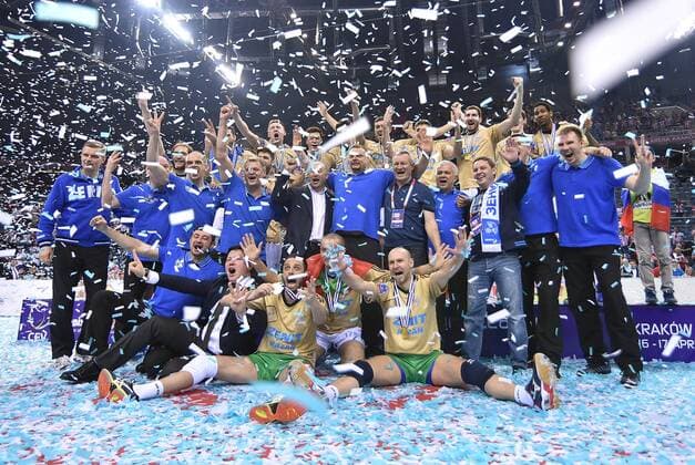 Bilder des Tages - Sport 2016.04.17 Krakow Men volleyball 2016 CEV DenizBank Volleyball Champions League Final Four Zenit Kazan - Trentino Diatec Wilfredo LEON VENERO  20160417LUK208