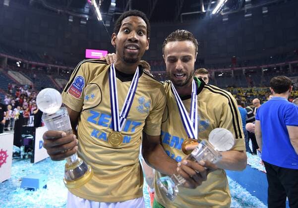 2016.04.17 Krakow Men volleyball 2016 CEV DenizBank Volleyball Champions League Final Four Zenit Kazan - Trentino Diatec Wilfredo LEON VENERO  20160417LUK215