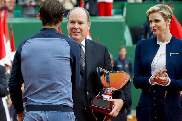 206798 Olivier Anrigo Starface 2016-04-17 MONACO Monaco Tennis Rolex Master 1000 Monte Carlo. Finale Monfils Nadal. Prince Albert II (Monaco); Nadal, Rafael; Wittstock, Charlene (Princesse de Monaco)  Copyright: xOlivierxAnrigox 70501664st