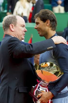 206798 Olivier Anrigo Starface 2016-04-17 MONACO Monaco Tennis Rolex Master 1000 Monte Carlo. Finale Monfils Nadal. Prince Albert II (Monaco); Nadal, Rafael  Copyright: xOlivierxAnrigox 70501678st