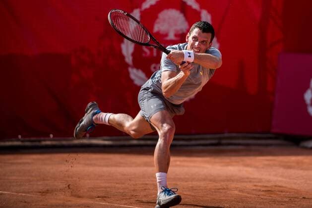 Tennis - ATP Tennis Herren 250 World Tour - ATP Tournament BRD Nastase Tiriac Trophy 2016 APR 2016 April 17, 2016: Tobias Kamke (GER) during the ATP Tournament BRD Nastase Tiriac Trophy 2016 at BNR Arenas in Bucharest, Romania ROU.