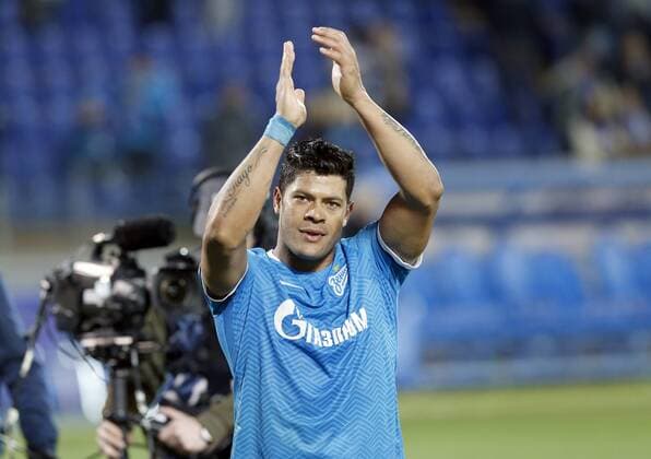 April 16, 2016. - Russia, Saint Petersburg. - Russian football championship 2015 16. Premier League. FC Zenit Saint Petersburg vs FC Spartak Moscow, 5:2. In picture: FC Zenit player Hulk (7). PhotoagencyxInterpress 
