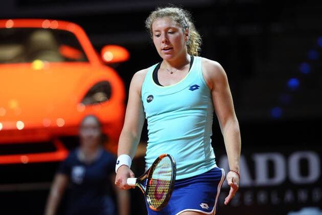 Stuttgart Anna-Lena Friedsam (GER) nachdenklich, Porsche Tennis Grand Prix 2016, Damen Tennis,18.04.2016, Copyright: Langer Eibner-Pressefoto EP_HLR