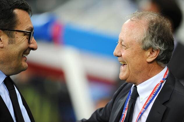Didier Quillot (DIRECTEUR GENERAL EXECUTIF DE LA LFP) - BERNARD LACOMBE (CONSEILLER DU PRESIDENT) FOOTBALL : Lyon vs Nice - Ligue 1 - 15 04 2016 FEP 