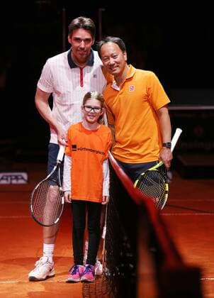 Stuttgart Porsche Tennis Grand Prix 2016, Berenberg Classics, v.l. Michael Stich (GER), Michael Chang (USA)