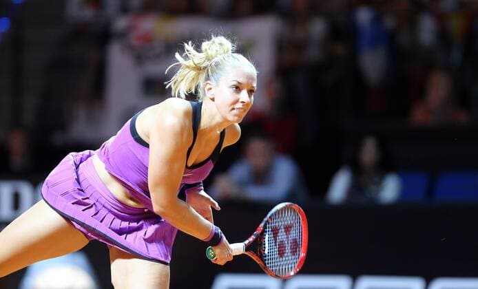 Porsche Tennis Grand Prix 2016 Deutschland, Stuttgart, 18.04.2016, Tennis, Porsche Tennis Grand Prix 2016, Stuttgart: Sabine Lisicki (GER).