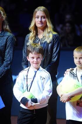 Tennis-Spielerin Kristina Mladenovic anläßlich des WTA Tennis Damen Porsche Tennis Grand Prix am 18.04.2016 in der Porsche-Arena Stuttgart.