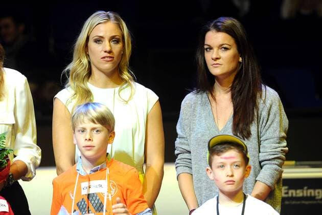 Tennis-Spielerin Angelique Kerber und Agnieszka Radwanska anläßlich des WTA Tennis Damen Porsche Tennis Grand Prix am 18.04.2016 in der Porsche-Arena Stuttgart.