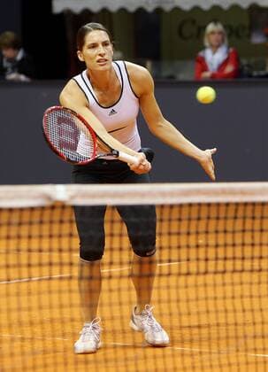 Stuttgart Porsche Tennis Grand Prix 2016, Andrea Petkovic (GER) beim Training