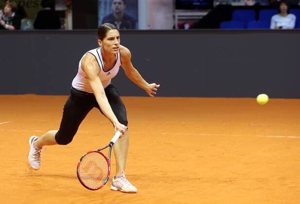 Stuttgart Porsche Tennis Grand Prix 2016, Andrea Petkovic (GER) beim Training