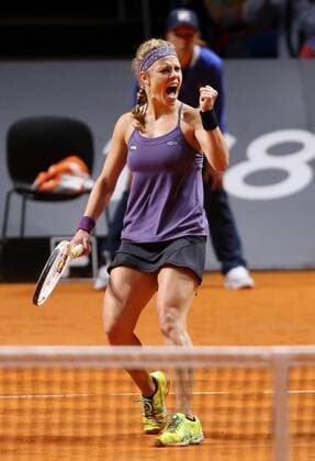 Stuttgart Porsche Tennis Grand Prix 2016, Laura Siegemund (GER) jubelt und ballt die Faust