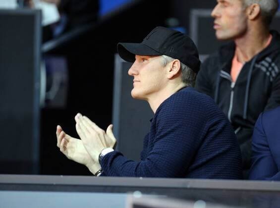 Porsche Tennis Grand Prix 2016 Deutschland, Stuttgart, 19.04.2016, Tennis, Porsche Tennis Grand Prix 2016, Stuttgart: Bastian Schweinsteiger Manchester United ManU Freund von Ana Ivanovic (SRB).