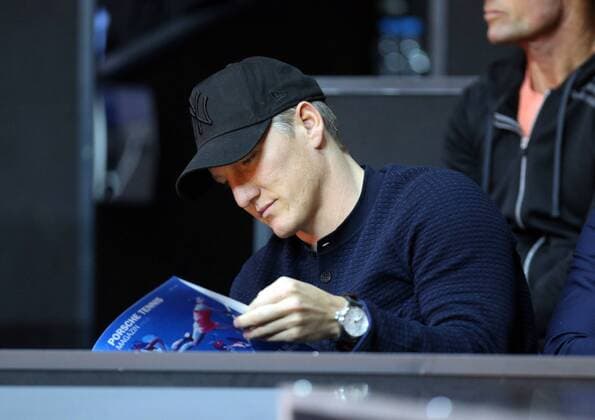 Porsche Tennis Grand Prix 2016 Deutschland, Stuttgart, 19.04.2016, Tennis, Porsche Tennis Grand Prix 2016, Stuttgart: Bastian Schweinsteiger Manchester United ManU Freund von Ana Ivanovic (SRB).