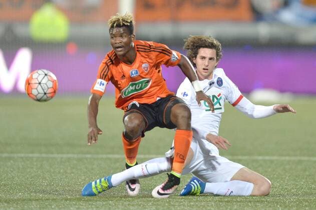 ADRIEN RABIOT (psg) - DIDIER NDONG (lor) FOOTBALL : Lorient vs Paris SG - Coupe de France - 19 04 2016 AnthonyBIBARD FEP 